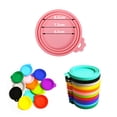 thumbnail image 4 of Gegong 12 Pieces Pet Food Can Cover, Cat Can Cover, Dog Can lid, Dog Can Cover, Silicone Safe-Material BPA-Free Supermarket Pet Food Can Lids (12 Colors), 4 of 8