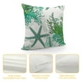 thumbnail image 4 of COMIO Nautical Coastal Throw Pillow Covers Beach Theme Teal Seashell Coral Starfish Pillow Cover Summer Couch Pillow Cases Outdoor Sofa Cushion Cover Modern Decor for Bed Living Room, 4 of 5