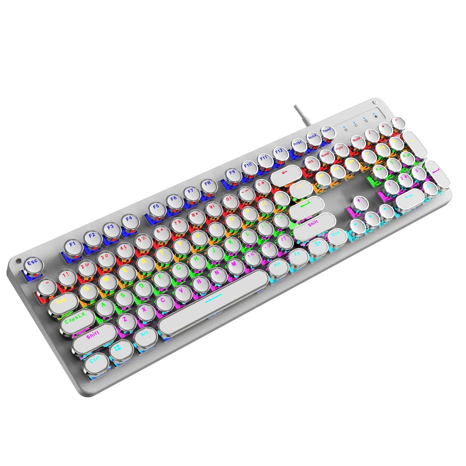 LED Illuminates Mechanical Keyboard Backlits Effects Hot Swappable Switches ABS Keycaps Wire Type C Connection