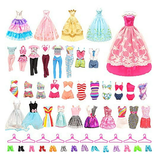 Juego de Ropa para Muñeca 36 Uds Cgtredaw Accesorios para Cambiarse Ropa
