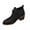 Black, variant on LOVZFMLL Boots for Women Ankle Booties Buckle Pointy Toe Slip Resistant Low Block Heel Comfort Casual Fall Winter Shoes
