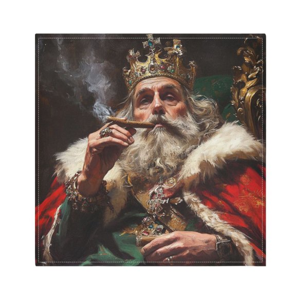 Qxltty Pictures Of Kings Smoking Napkins 20×20in Perfect for Parties Dinners Weddings Cocktail Housewarming Cloth Napkins Set of 6
