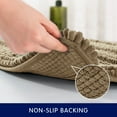 thumbnail image 7 of Subrtex Soft 1-piece Luxury Chenille Striped Bathroom Rug, Sand, 18" x 48", Large, 7 of 7