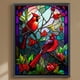 thumbnail image 3 of Pintura de diamante 5D DIY Full Round Drill Vitral Cardinal Kit (B6718), 3 of 9