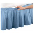 thumbnail image 5 of Falda de cama completa con volantes azul claro - Volantes de calidad de hotel para camas de tamaño completo con caída de 18 "- Falda de cama completa con volantes elásticos para envolver el polvo TUNC Sencillez, 5 of 5