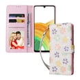 thumbnail image 2 of Allytech Samsung Galaxy A24 4G Wallet Case, Stylish Flowers Pattern PU Leather Cover with Wrist Strap & Card Slots, Kickstand Magnetic Closure Shockproof Case for Women Girls, Small Flowers, 2 of 6