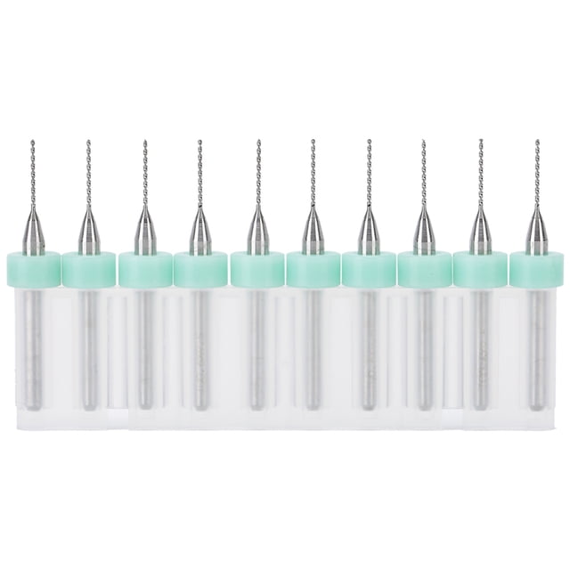 Juego de 10 mini brocas para carpintería, perforación, reparación de relojes y teléfonos móviles, 0,6 mm