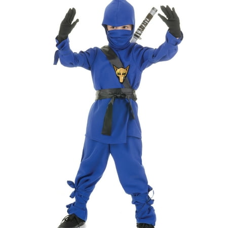 Blue Ninja Dragon Fighter Boys Fancy Dress Halloween Party Costume