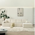 thumbnail image 2 of 139.3" Modular Sectional Sofa,Boneless Couch, No Assembly,Cloud couch with Ottoman & 2 Pillows, Perfect for Living Rooms and Bedrooms Beige, 2 of 9