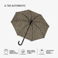 thumbnail image 4 of Knirps A.760 Curved Handle Rain Umbrella for Adults in Jaguar – 42" Windproof Automatic Open Canopy, Ultra Lightweight Steel Aluminum Frame with Large Button, Rounded Tips, Polyester Case Included, 4 of 7