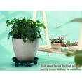 thumbnail image 6 of 5 Packs Large Plant Caddy with PU Wheels 12" Rolling Plant Stands Heavy-duty Plastic Plant Roller Base Pot Movers Plant Saucers on Wheels Indoor Outdoor Plant Dolly with Casters Planter Tray Coaster, 6 of 15