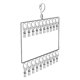 thumbnail image 1 of Rejilla de secado de calcetines de acero inoxidable para toallas, pañales de tela, sujetadores, ropa interior de bebé, sombrero, guantes, 2 capas, 20 clips, 1 of 14