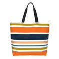 thumbnail image 1 of Easygdp Colorful Pastel Stripes Bolsas Tote para Mujer, Bolsos de Hombro para Viaje, Bolsos de Mano de Gran Capacidad para Compras y Trabajo, 1 of 8