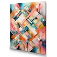thumbnail image 2 of Designart "Pink And Blue Symmetry In Motion" Modern Geometric Wall Art For Kitchen, 2 of 5