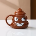 thumbnail image 1 of Cute poop ceramic water mug Poop mug Poop trick gift, 1 of 2