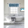 thumbnail image 4 of Winter Snowflakes Valances for Windows, Christmas Navy Background Farm Light Filtering Window Treatment Valances, Rod Pocket Small Curtains for Kitchen/Bathroom, 60"x18", 4 of 9