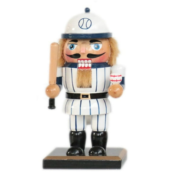 Santa's Workshop Baseball Player Wooden Christmas Nutcracker 6.5 Inch Multicolor