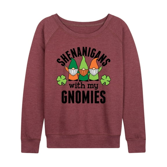 Instant Message - Shenanigans With My Gnomies - Women's Lightweight French Terry Long Sleeve Shirt