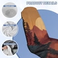 thumbnail image 7 of Bulopur Retro Front Car Seat Towel for Men Sunset Mountain Breathable Sweat Carseat Protector with Storage Bag for Running Sport Soft Fit SUV Sedan Truck 1pcs, 7 of 7