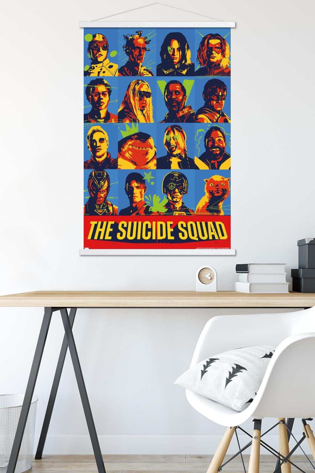DC Comics Movie The Suicide Squad - Grid Wall Poster with Magnetic Frame, 22.375" x 34"