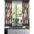 thumbnail image 2 of Boho Pink Flower Sheer Curtains 39 Inch Length 2 Panels Set for Living Room/Bedroom, Spring Watercolor Country Floral Plant Kitchen Curtains Grommet Semi-Sheer Curtains Window Treatments 27.5"x39"x2, 2 of 7