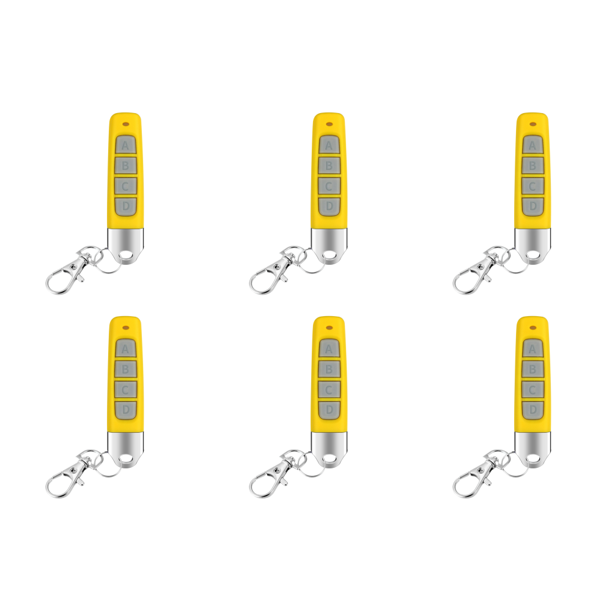 Clonación 433MHz 4 Teclas Copia La Puerta Garaje Control Remoto (1pc) Amarillo