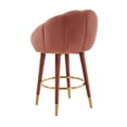 thumbnail image 3 of TOV Furniture Myla Salmon Swivel Velvet Counter Stool with Gold Accents, 3 of 7