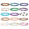thumbnail image 2 of Pulsera de cuentas de piedra Natural, brazalete de cuarzo, cristal de energía curativa, Ojo de Tigre, Lazuli, Pulsera elástica pulida, joyería de moda, 8mm, 2 of 4