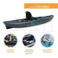 Lifetime Yukon Angler 138 inch SitonTop Fishing Kayak, Lightning Fusion (90846)