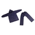 thumbnail image 2 of Impermeables para adultos conjuntos de horquilla engrosados azul marino Oxford tela reflectante rayas impermeables para hombres y mujeres conjuntos, 2 of 10