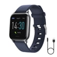 thumbnail image 1 of Reloj inteligente Heartrate Presión arterial Oxígeno Reloj de pulsera Temperatura corporal Control táctil Reloj impermeable, Azul Guardurnaity EL001549-02B, 1 of 2