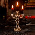 thumbnail image 3 of MesaSe Candlestick Eye-catching Skeleton Shape Electronic Spooky Triple Halloween LED Candle Light for Party, 3 of 12