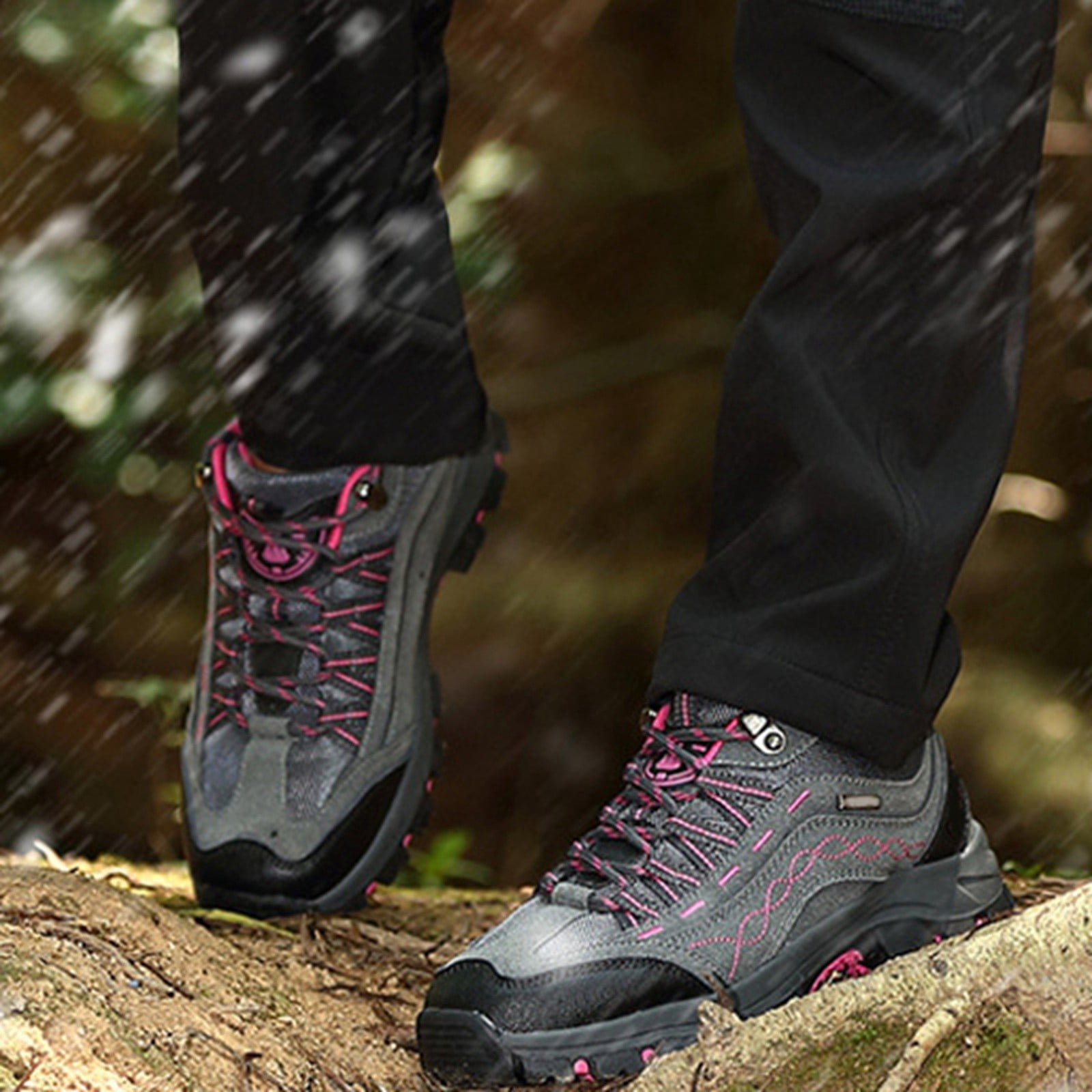 Win s Way Women's High-Top Hiking Sneakers, Lightweight Breathable Trekking Shoes for Outdoor Adventure & Support