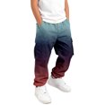 thumbnail image 5 of RUTAYY Boys Cargo Pants Gradient Straight Leg Casual Trousers with Front Pockets Outdoor Activity, Mint Green, 5 of 7