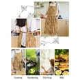 thumbnail image 5 of FEOYA Aprons for Women Cute Pinafore Apron Dress Floral Chefs Apron 2 Pockets Bib Apron Vintage Long Thin for Kitchen Baking Gardening Painting Cooking Florists Green/Khaki, 5 of 5