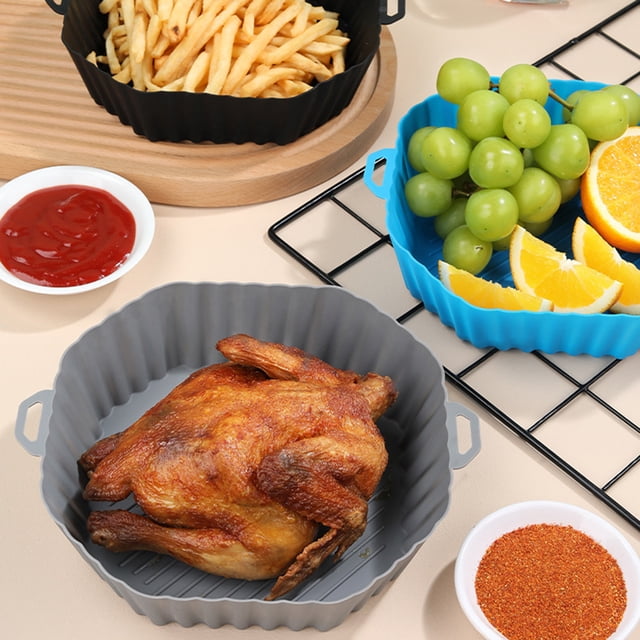 YAOMOBB Grill Plate Double Handle Baking Pan Non Scalding Silicone Roasting Tray for Daily Use