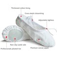 thumbnail image 3 of Zapatillas de ballet suaves de lona para niños y adultos, zapatillas de gimnasia para danza en punta, 3 of 6
