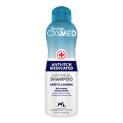TropiClean OxyMed Medicated Anti Itch Shampoo for Pets, 20oz - Oatmeal Medicated Dog Shampoo