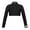 Black, variant on Girls Jazz Dance Gymnastics Crop Tops T-shirt Mock Neck Long Sleeve Shirt,Sizes 6-16 Black 10