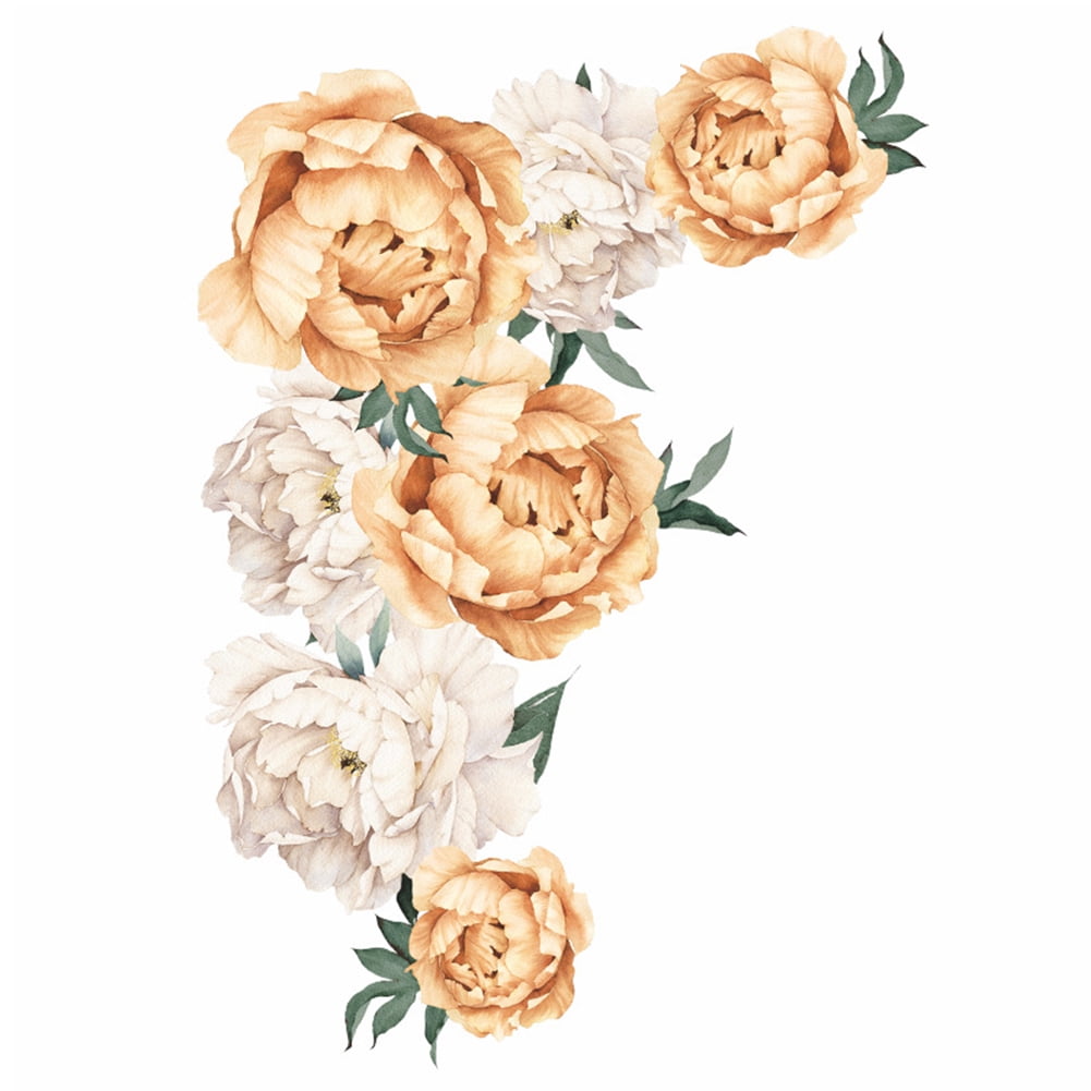 papaba wall sticker peony flower removable wall sticker home office living room background decal walmart com