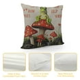 thumbnail image 4 of Nawypu  Frog Pillow Covers,Mushroom Pillow Covers,Do What Makes You Happy,mmushroom Decor Pillows Cover 18x18,Mushroom Gifts,Frog Gifts,Frogs Gifts for Women,ushroom Gifts for Women, 4 of 5