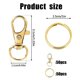 thumbnail image 4 of 100pcs Swivel Clasp Lanyard Snap Hook with Key Ring, Keychain Clip Hook Lobster Claw Clasp, 4 of 5