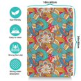thumbnail image 3 of Boho Retro Floral Pet Feeding Mat-Absorbent Pet Placemat for Food and Water Bowl, with Waterproof Rubber Backing, Quick Dry Water Dispenser Mat for Dog and Cat (16"x24"), 3 of 5