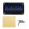 thumbnail image 7 of Geloo 4 Gang Rocker Switch Panel Waterproof Marine Switch Pre-Wired On/Off Switch for 12V/24V Automotive Car Truck Boat RV, 7 of 7