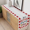 thumbnail image 4 of Colorful Letters Table Runner 90 Inches Long Farmhouse Dress Scarves, Boho Summer Swimming Circles Red Plaid Dining Tablerunner for Coffee Table/Kitchen Island/Party Décor, 13" x 90", 4 of 8