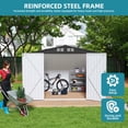 thumbnail image 3 of ModFusion 7x5ft Weatherproof Metal Storage Shed, Lockable Ventilated Outdoor Tool Shed for Backyard Patio Lawn, White, 3 of 10