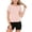 Pink, variant on Dagugfen Athletic Sets for Teen Girls Short Sleeve Crew Neck Tshirts Elastic Waist Stretchy Shorts Quick Drying Gym Workout Breathable Sets(14-15Years,White)