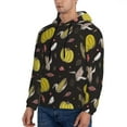 thumbnail image 3 of Lsque yellow Pumpkin Corn Pattern Casual Men's Hoodie,Hooded Sweatshirt with Kangaroo Pocket,Pullover Hoodie-Medium, 3 of 7