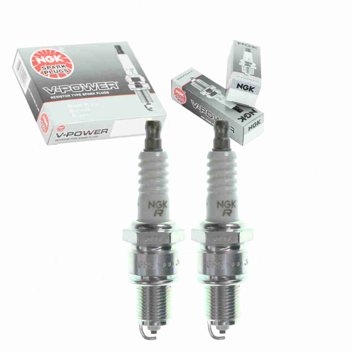 2 pc NGK 2851 V-Power Spark Plugs for 1765190 3022 3203 3204 4263 64 64BP 64DP 64DP2 7501 7595 AGR22 AGR22C AGR32 AGR32C AGS32CF4 CR42CXLS E3.46 R42CXLS R42XLS R42XLS6 R43XLS W16EPR-U10 W7DCR WR6D