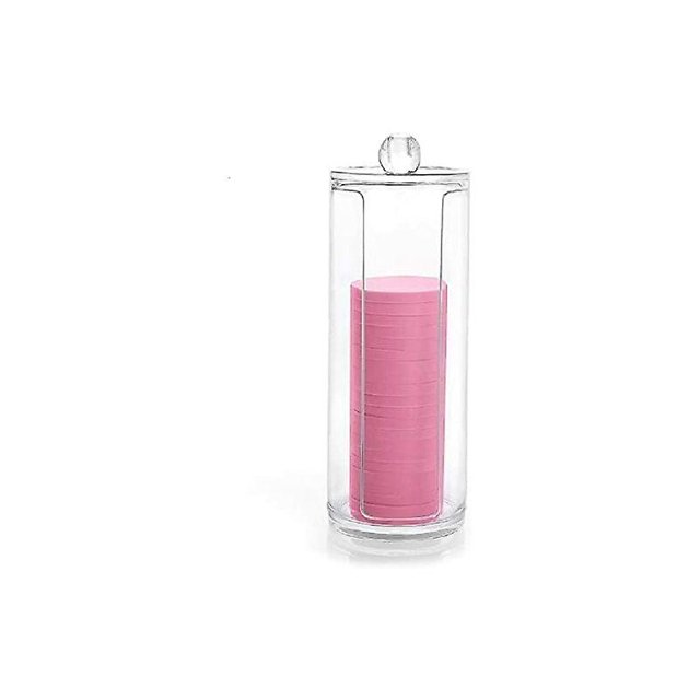Organizador de hisopos de algodón, organizador de soporte para hisopos de algodón, caja de hisopos de algodón transparente de 15 x 7 cm, estuche de almacenamiento de bolas de algodón GetRich
